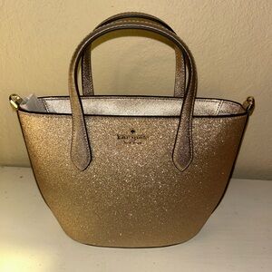 Kate Spade Gold Metallic Tote Bag